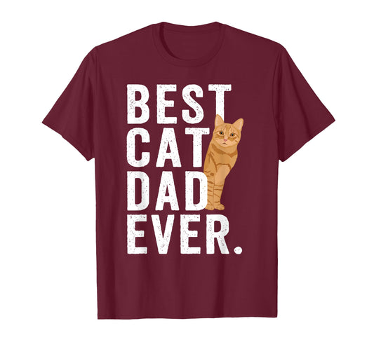Best Cat Dad Orange Tabby Cat Dad Orange Tabby Cat Owner T-Shirt