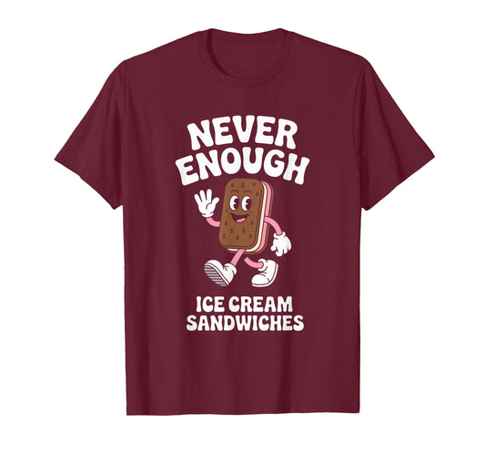 Funny Ice Cream Sandwich or Ice Cream Sandwiches Retro T-Shirt