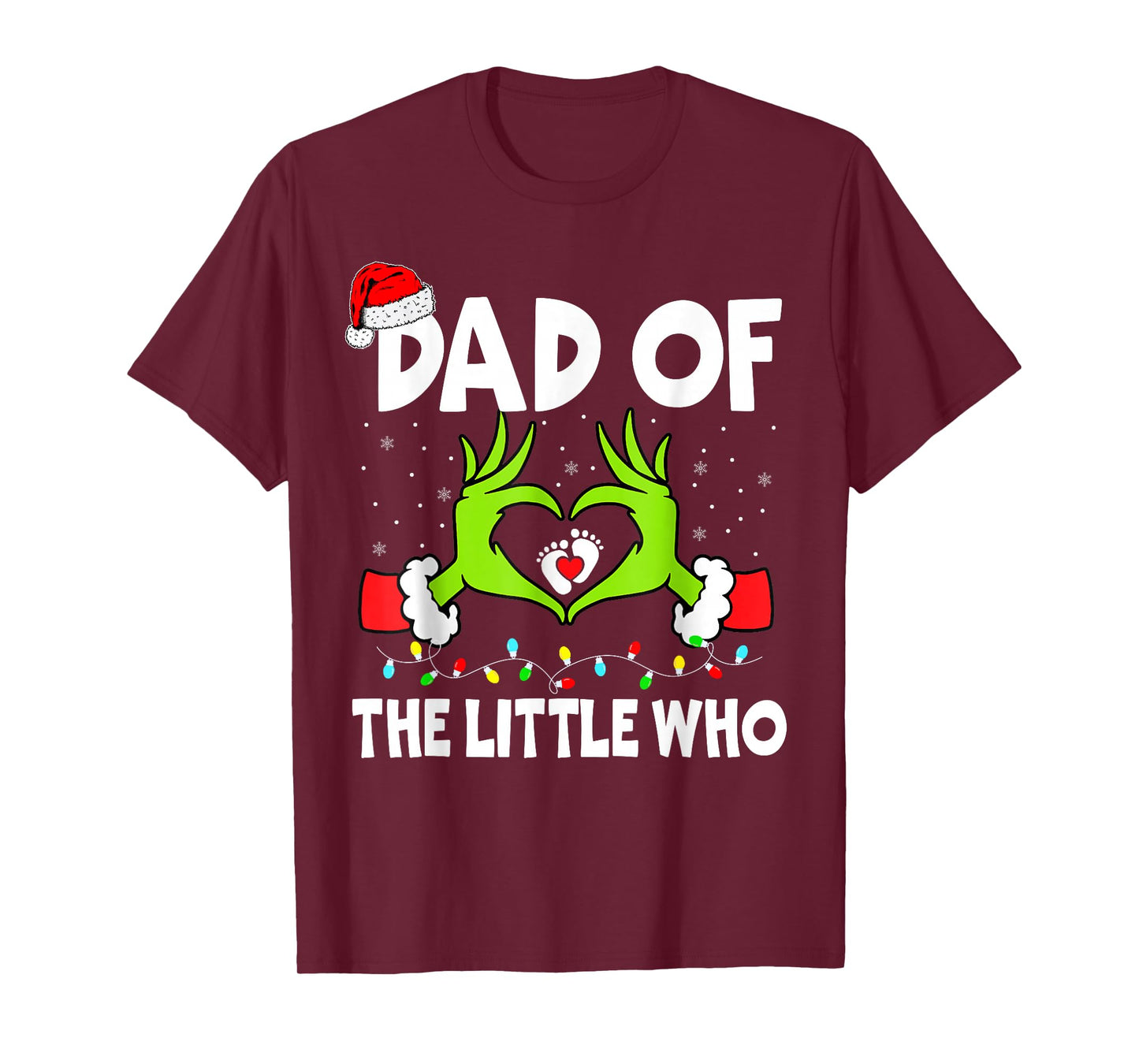 Dad of The Little Who Funny Christmas Pregnancy Announcement T-Shirt
