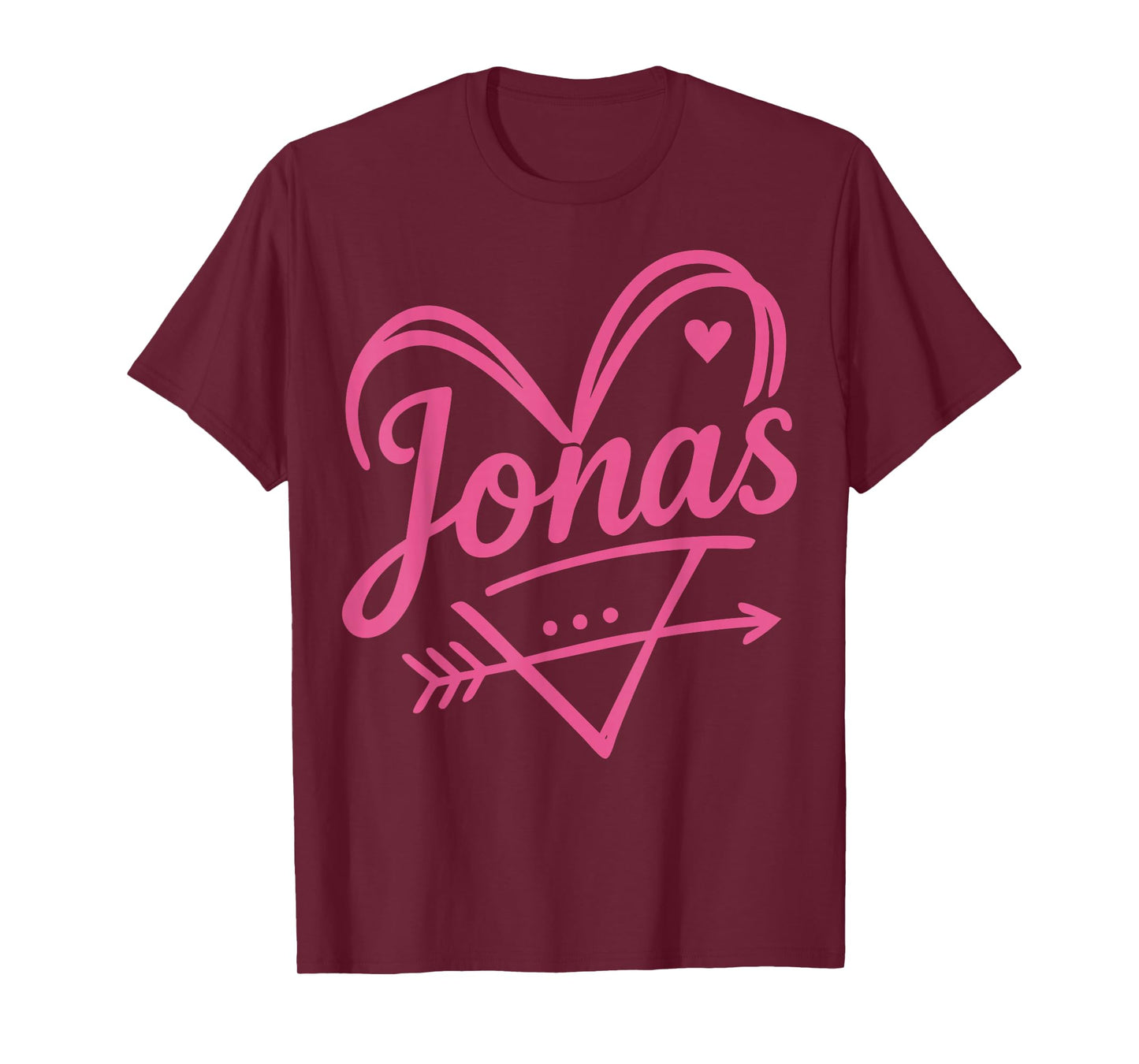 Vintage Jonas Name Heart Arrow Gift for Men Women Kid T-Shirt