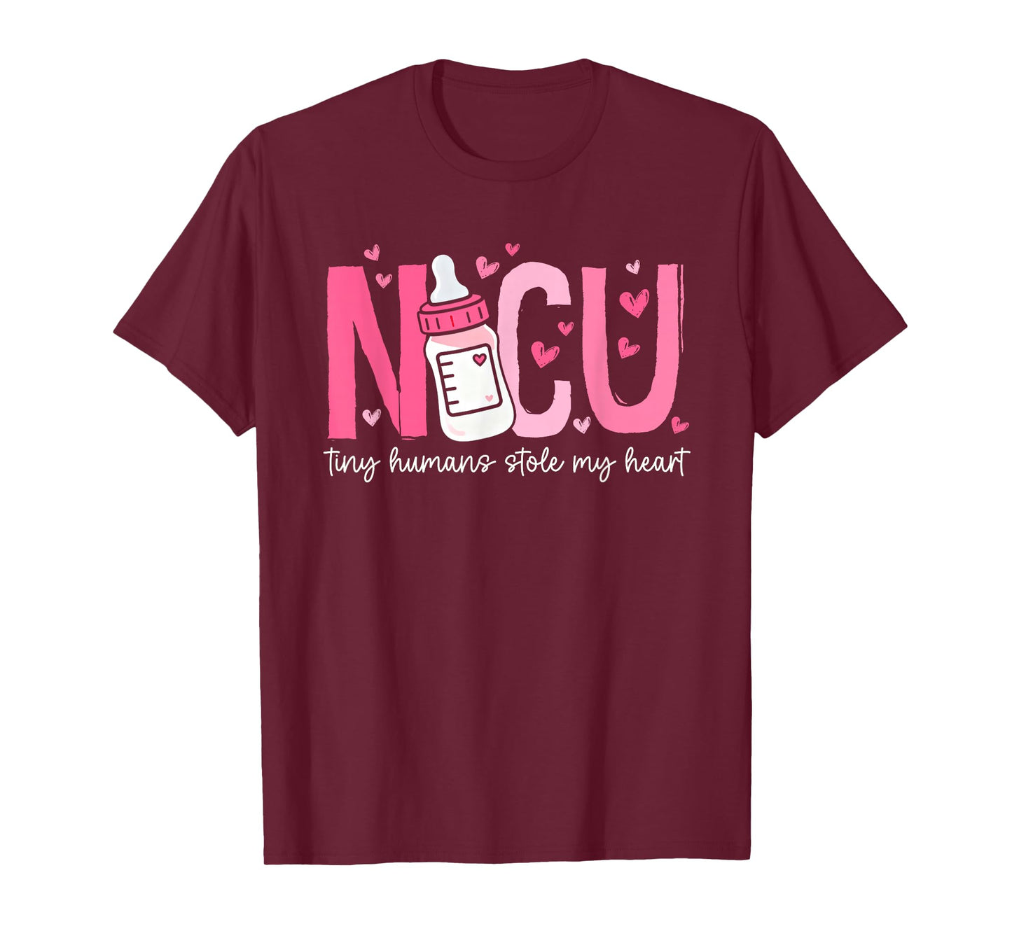 Valentines NICU Nuse Tiny-Humans Stole My Heart Nursing Life T-Shirt