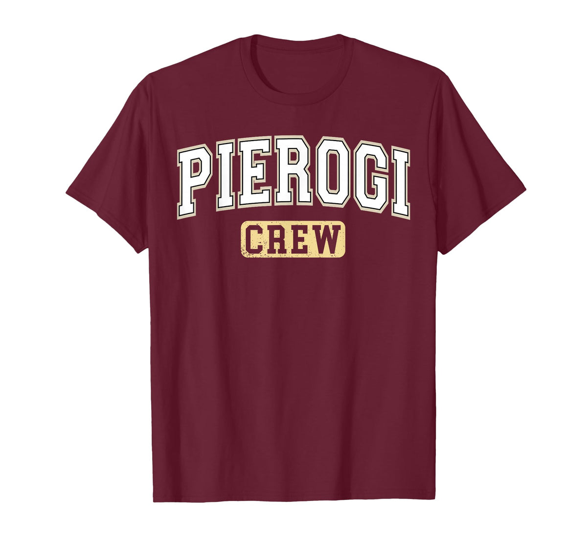 Pierogi Crew Polish Food Varsity Letters T-Shirt