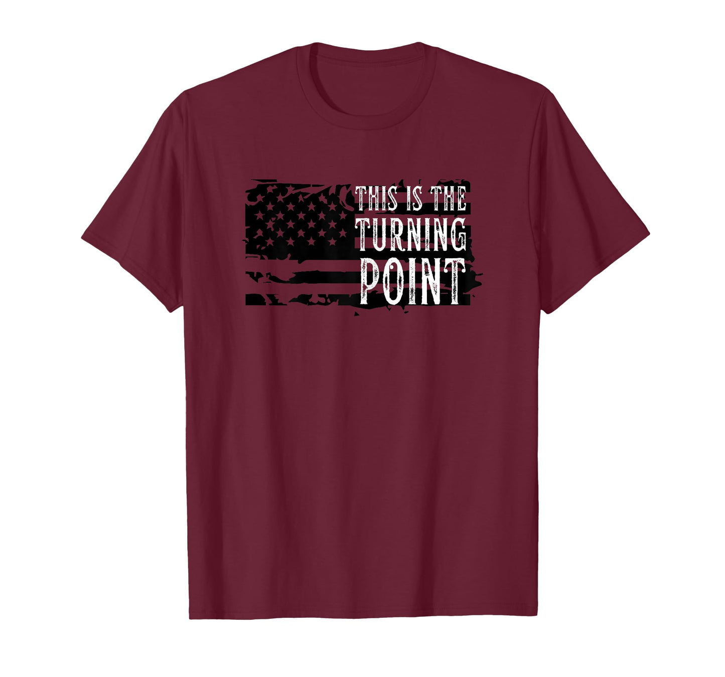 Women Vintage This is The Turning Point Tee USA Flag for T-Shirt