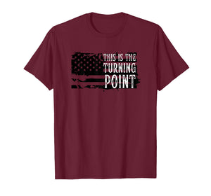 Women Vintage This is The Turning Point Tee USA Flag for T-Shirt