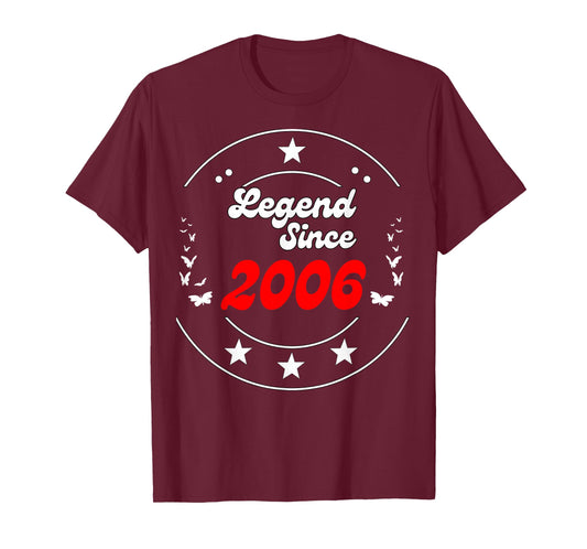 A Legend was Born in 2006 Awesome Man Boy Birthday T-Shirt