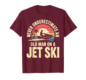 Jet Ski Art for Grandpa Men Jetski Lover Water Sport Jet Ski T-Shirt