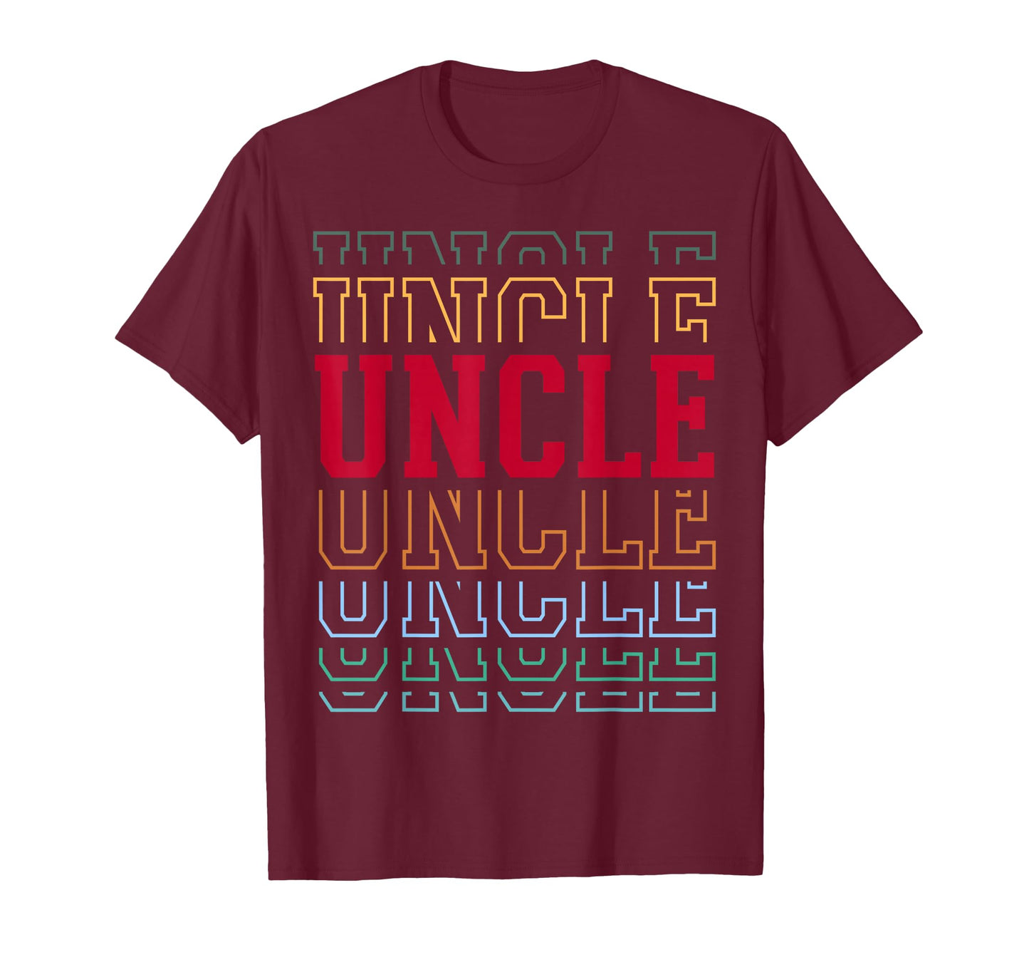 Uncle Funny Athletic Lettering Father's Day Uncle T-Shirt