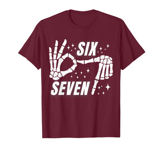 Six Seven Gen Alpha Slang Funny 6 7 Meme T-Shirt