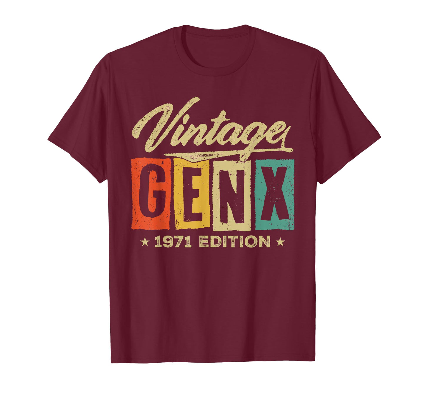 Retro Vintage Gen X 1971 Edition 55 Years Old 55th Birthday T-Shirt