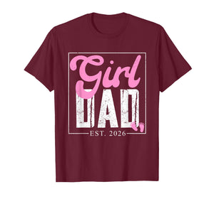 Expecting Dad of Girl Est 2026 Father's Day Daughter-Dad Men T-Shirt