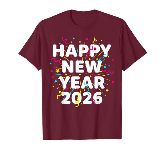 Happy New Year Eve Party 2026 NYE Family Matching Costume T-Shirt