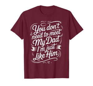 You Don't Need to Meet My Dad I'm Just Like Him |- T-Shirt