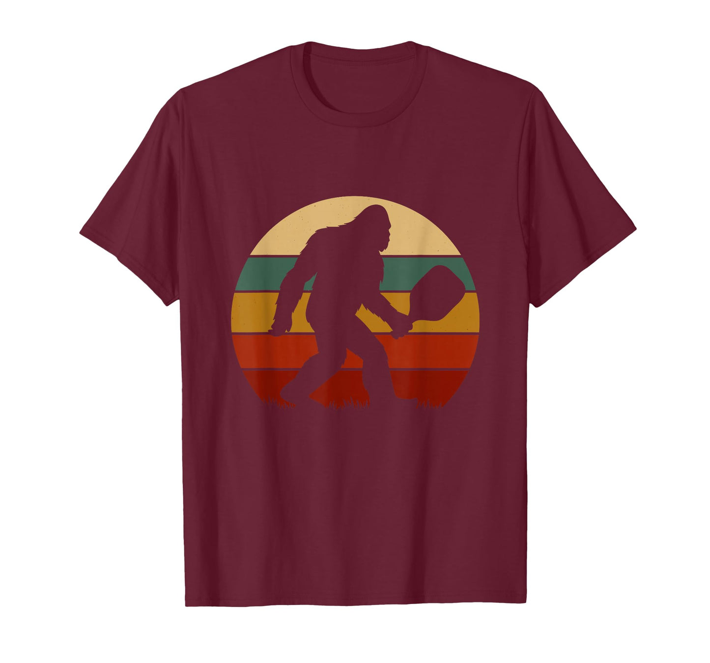 Pickleball Bigfoot Retro Lovers Players Tee Men Women T-Shirt