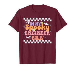 in My Spooky Engineer Era Retro Groovy Funny Halloween T-Shirt