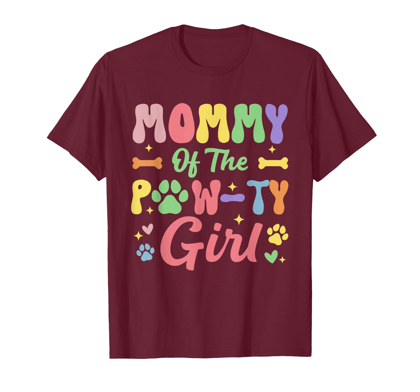 Mommy of The Birthday Paw-ty Girl Dog Theme Family Party T-Shirt