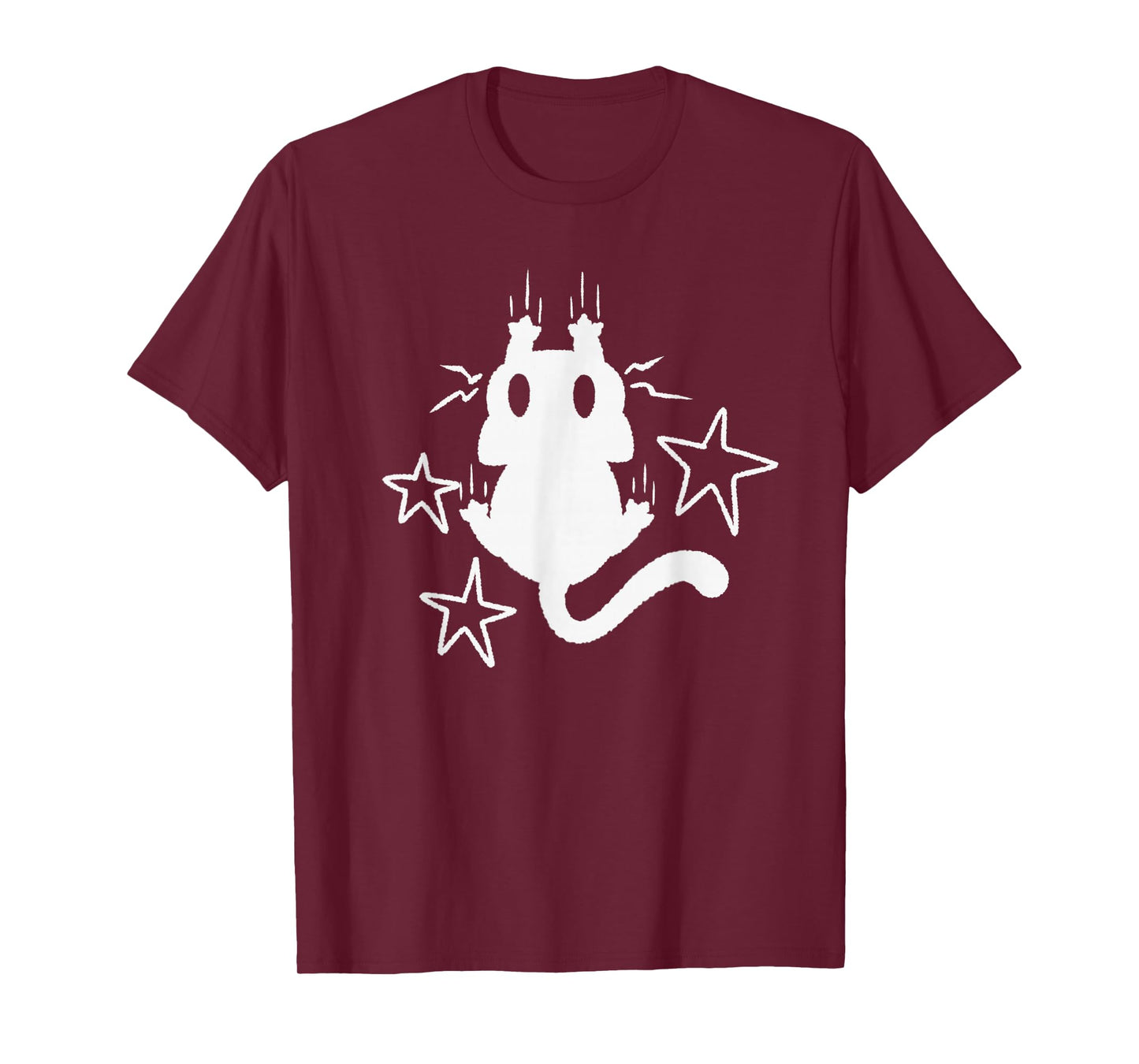 90s Y2K Clinging Naughty Tomcat Cat Leaving Scratch Marks T-Shirt