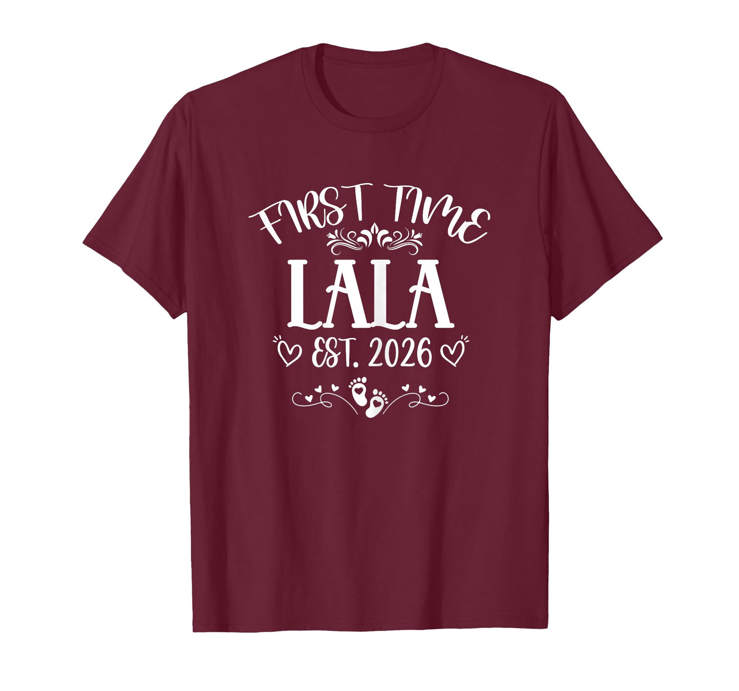 Womens First time Lala Est 2026 Soon to Be Mom Mother's Day T-Shirt