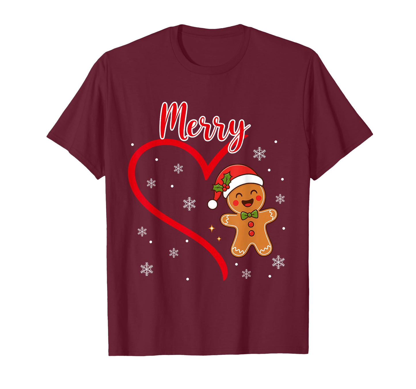Merry Christmas Gingerbread Couple Christmas Pajama Matching T-Shirt