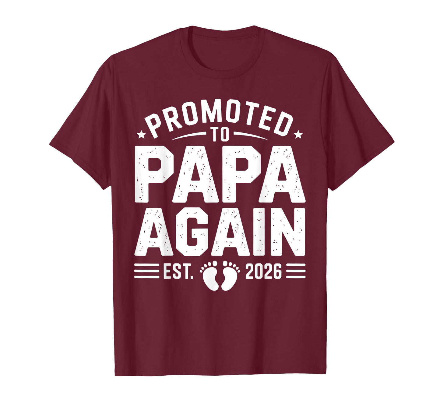 Promoted to Papa Again Est. 2026 Pregnancy Announcement T-Shirt