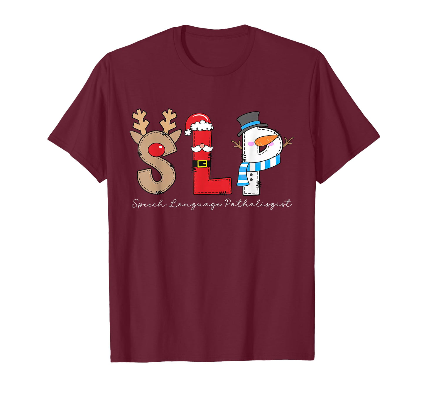 Christmas Speech Therapy SLP Language Pathologist Therapist T-Shirt