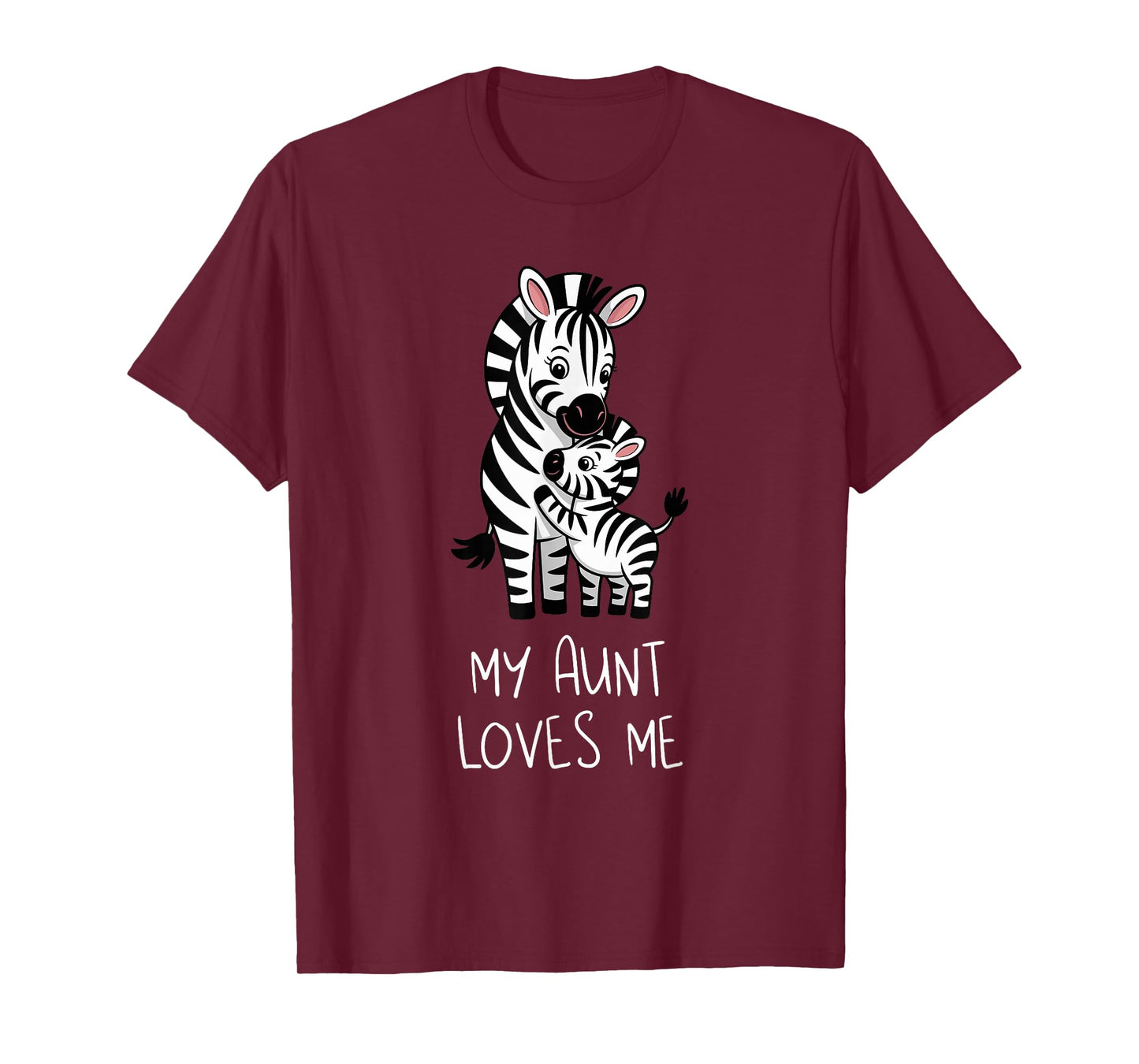 Cute Baby Zebra and Grandma My Aunt Loves Me T-Shirt