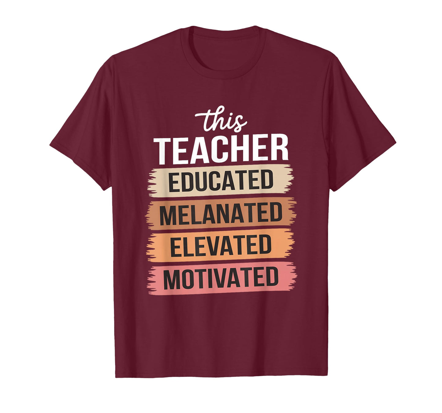 This Teacher Educated Melanated Elevated Motivated T-Shirt