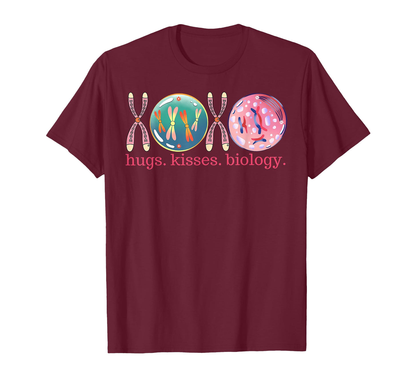 Hugs Kisses Biology Valentines Day Bacteria Microbiology T-Shirt