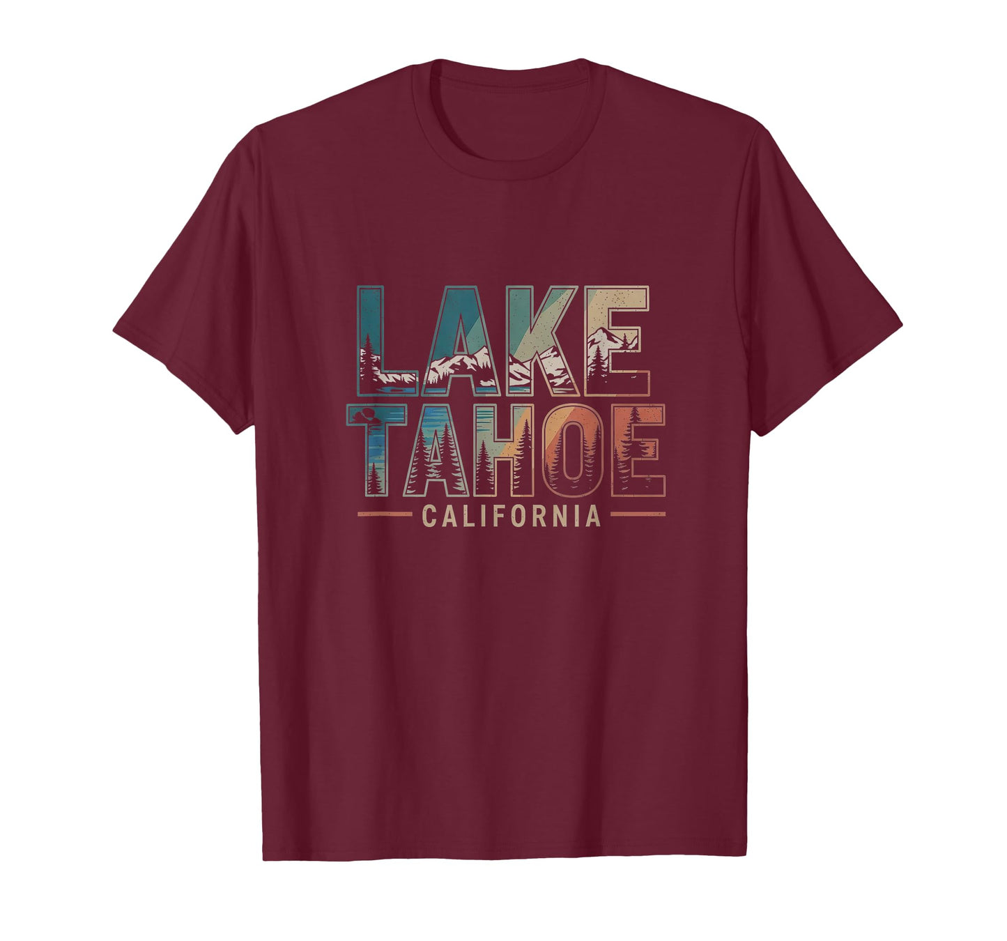 Retro Lake Tahoe California Design T-Shirt