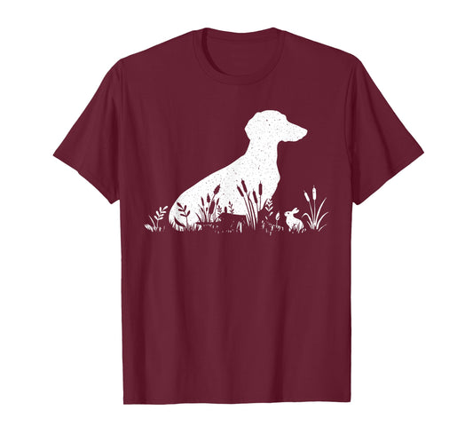 Vintage Silhouette Dachshund Shirt Women, Cute Dog Mom T-Shirt