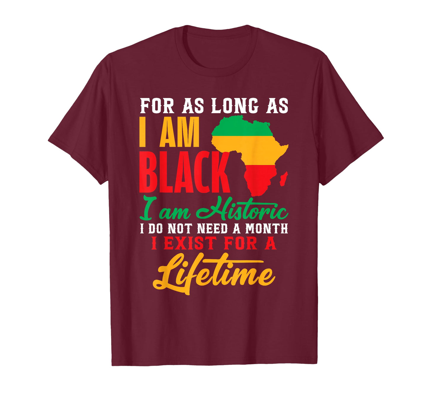 for As Long As I'm Black I'm Historic Black History Month T-Shirt