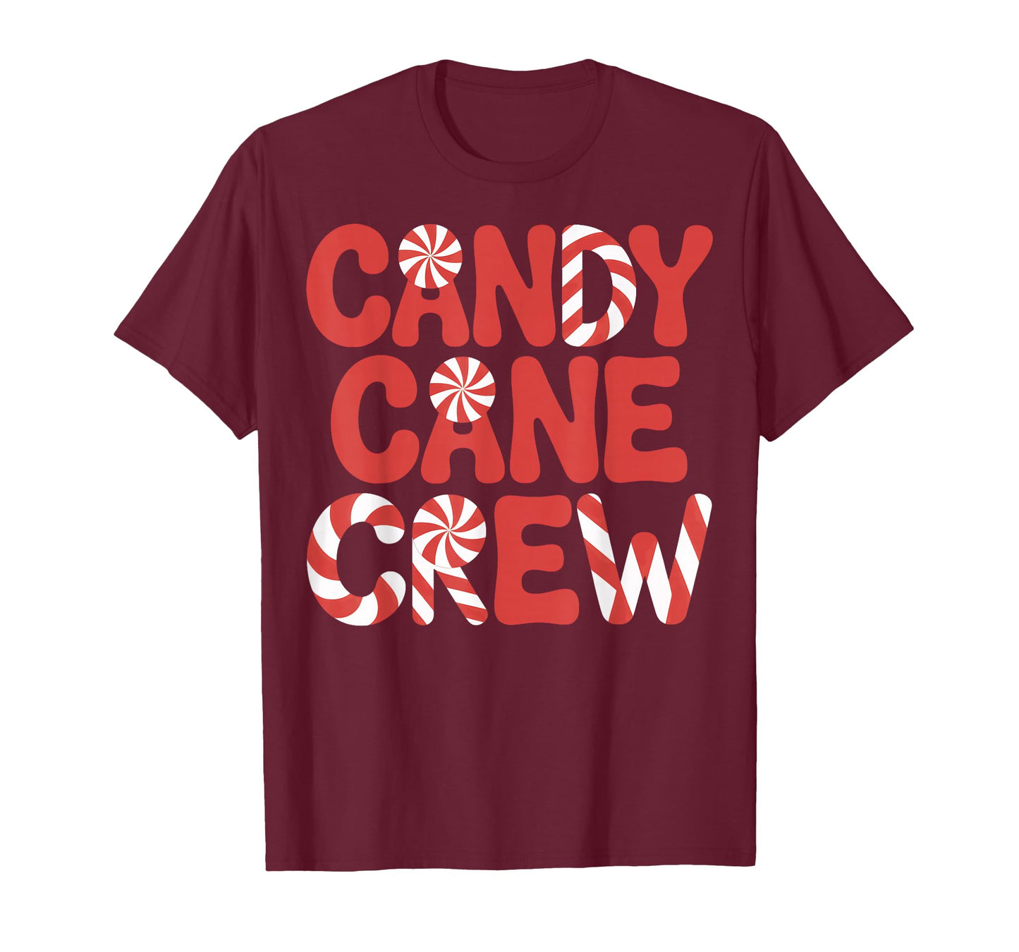Candy Cane Crew Red White Lovers Group T-Shirt