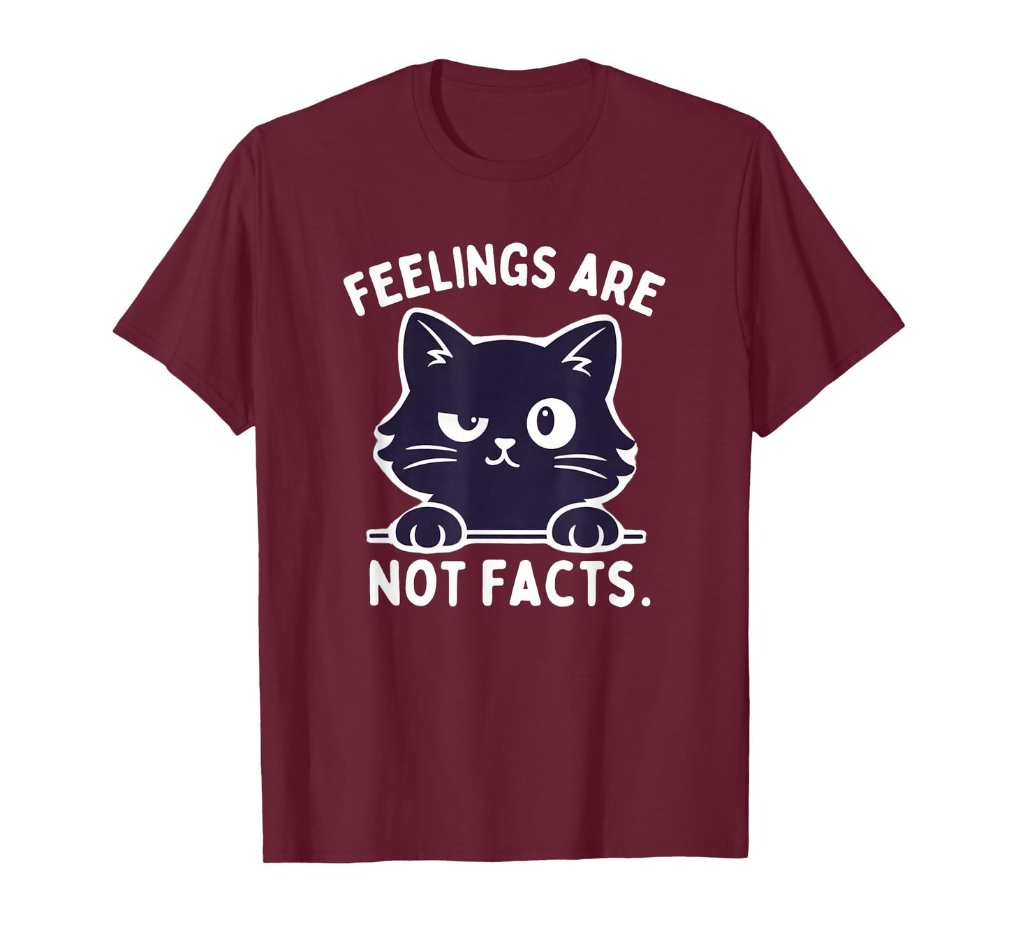 Feelings are Not Facts Cat Lover Therapist Coping Skills T-Shirt