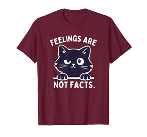 Feelings are Not Facts Cat Lover Therapist Coping Skills T-Shirt