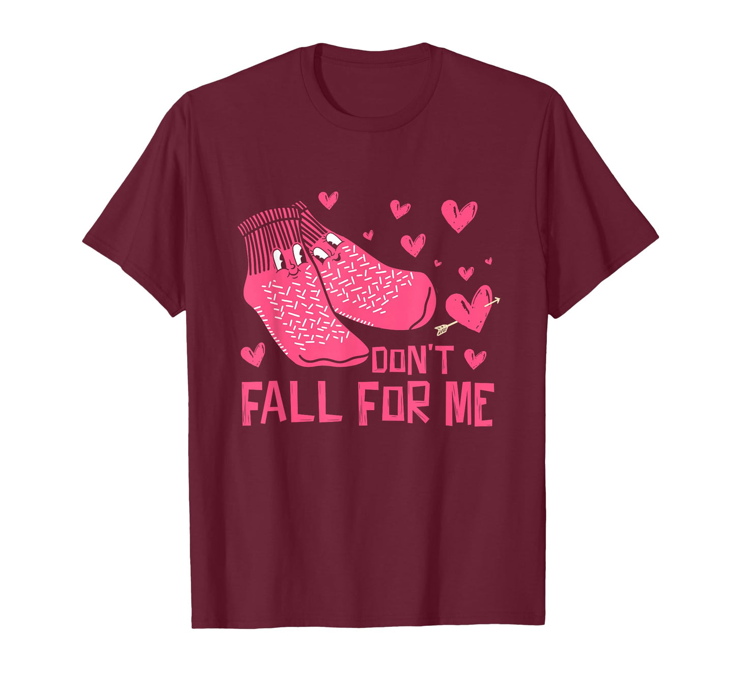 Don't Fall for-Me Non Slip Socks Valentines RN CNA PCT Nurse T-Shirt