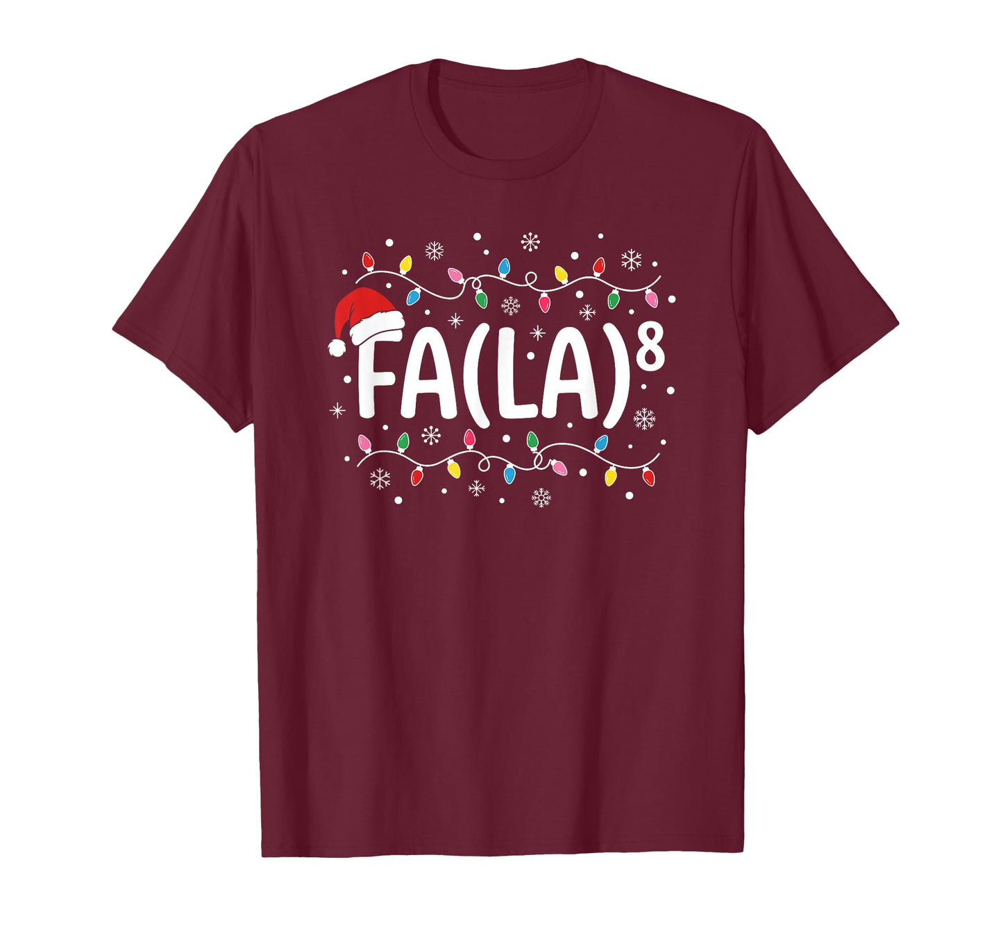 FA La 8 Funny Christmas Carol Santa Math Teacher Student T T-Shirt