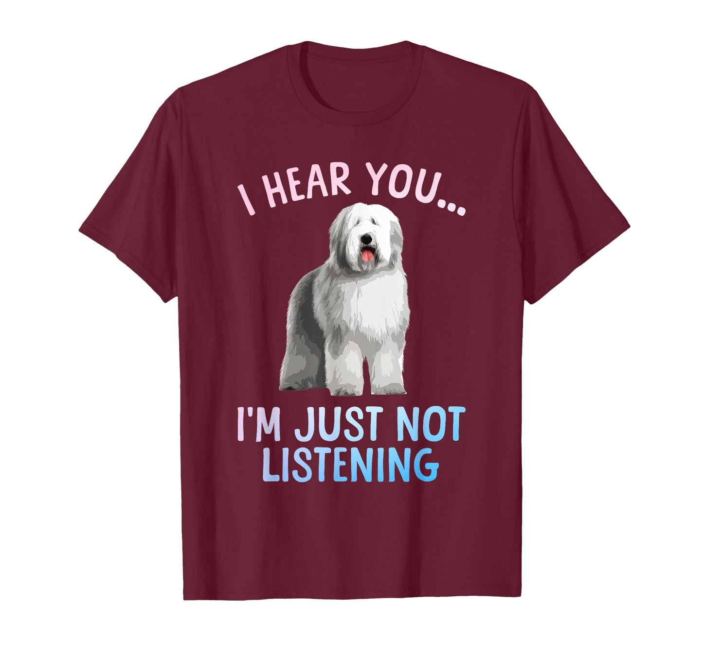 Funny Old English Sheepdog Art for Men Women Sheep Dog Lover T-Shirt