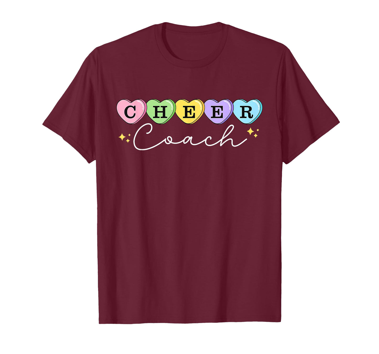 Heart Candy Valentines Cheer Coach Cheerleading Women T-Shirt