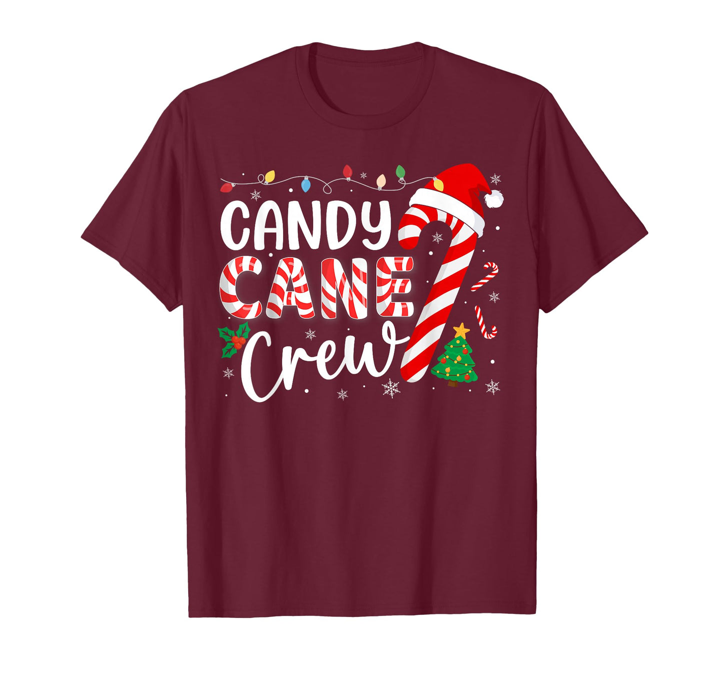 Candy Cane Crew Funny Christmas Pajamas Family Men Women Kid T-Shirt