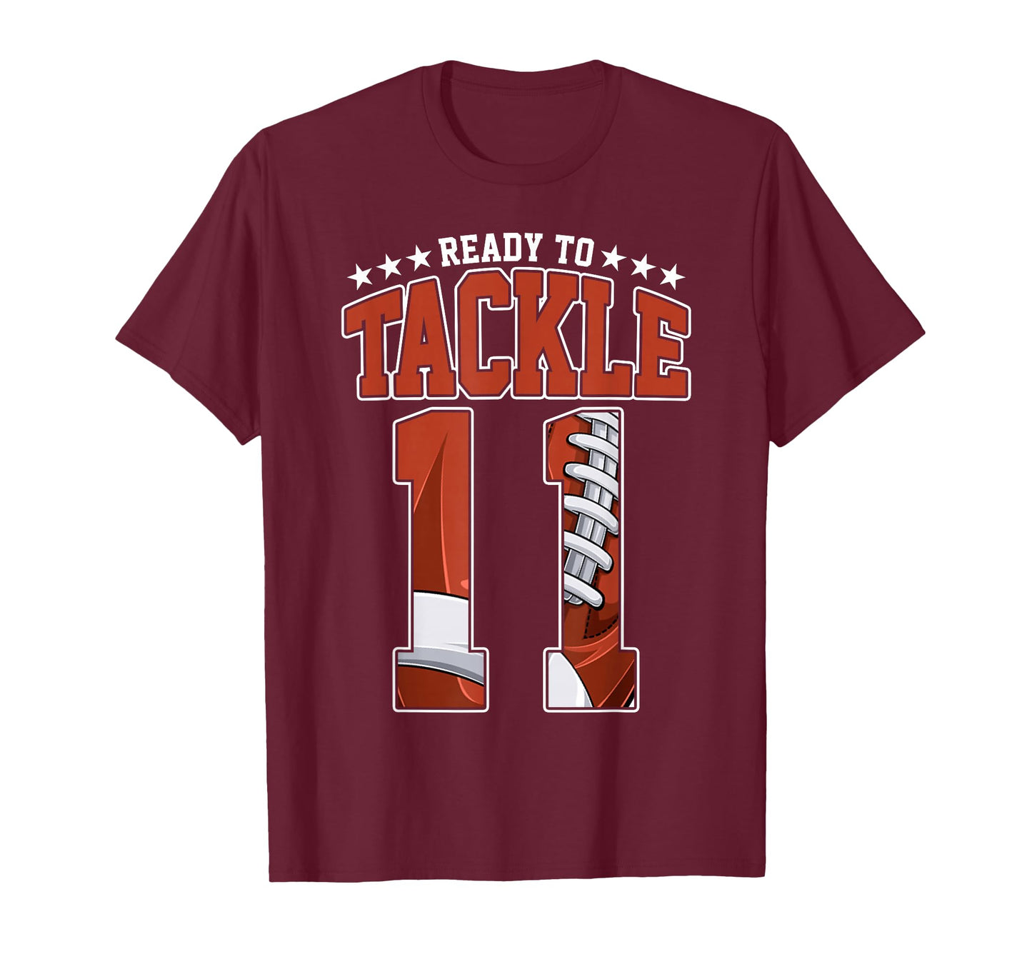 Ready to Tackle 11th Birthday Football Lover 11 Years Old Bo T-Shirt