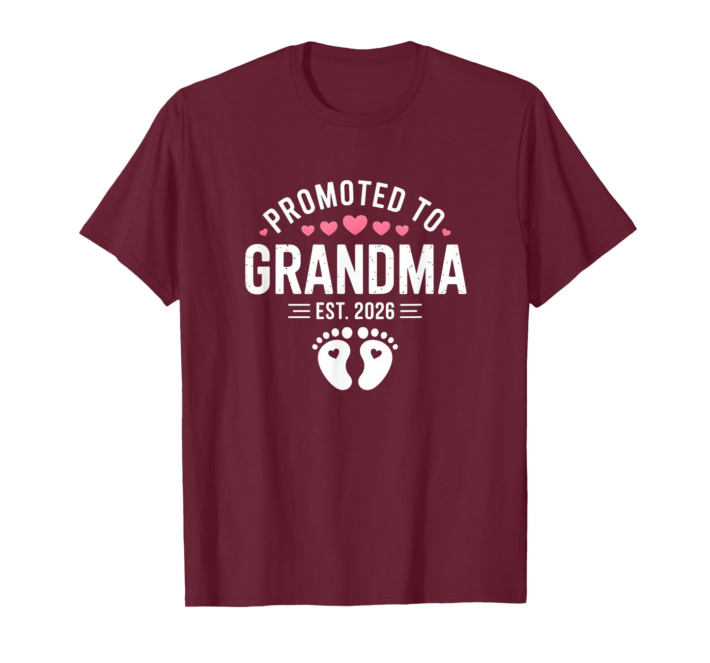 Promoted to Grandma est. 2026 Grandparents Baby Announcement T-Shirt