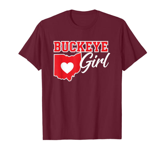 US Cities Buckeye Girl Ohio Home Heart State T-Shirt