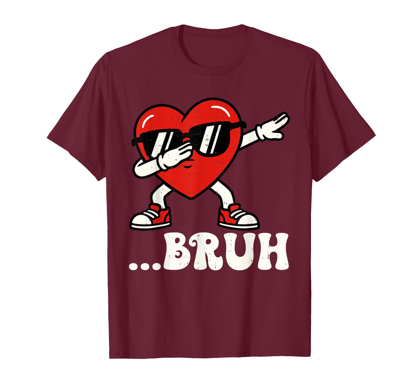 Dabbing Heart Dab Valentines Day for Teens Boys Girls Kids T-Shirt