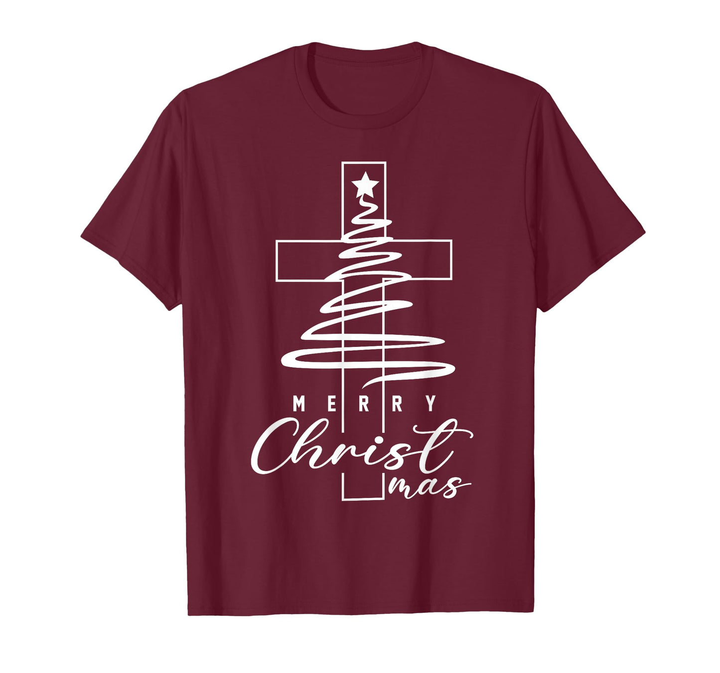 Merry Christmas Xmas Cross Christian Jesus Family Pajamas T-Shirt