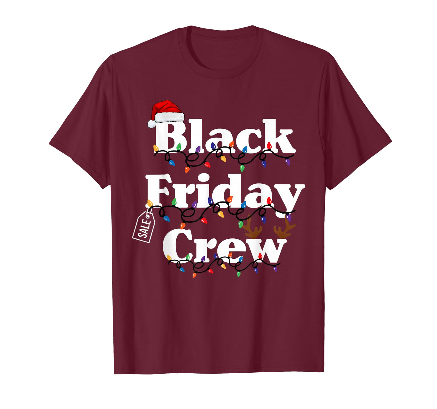 Funny Friday Shopping Crew Christmas Black Shopping Family T-Shirt