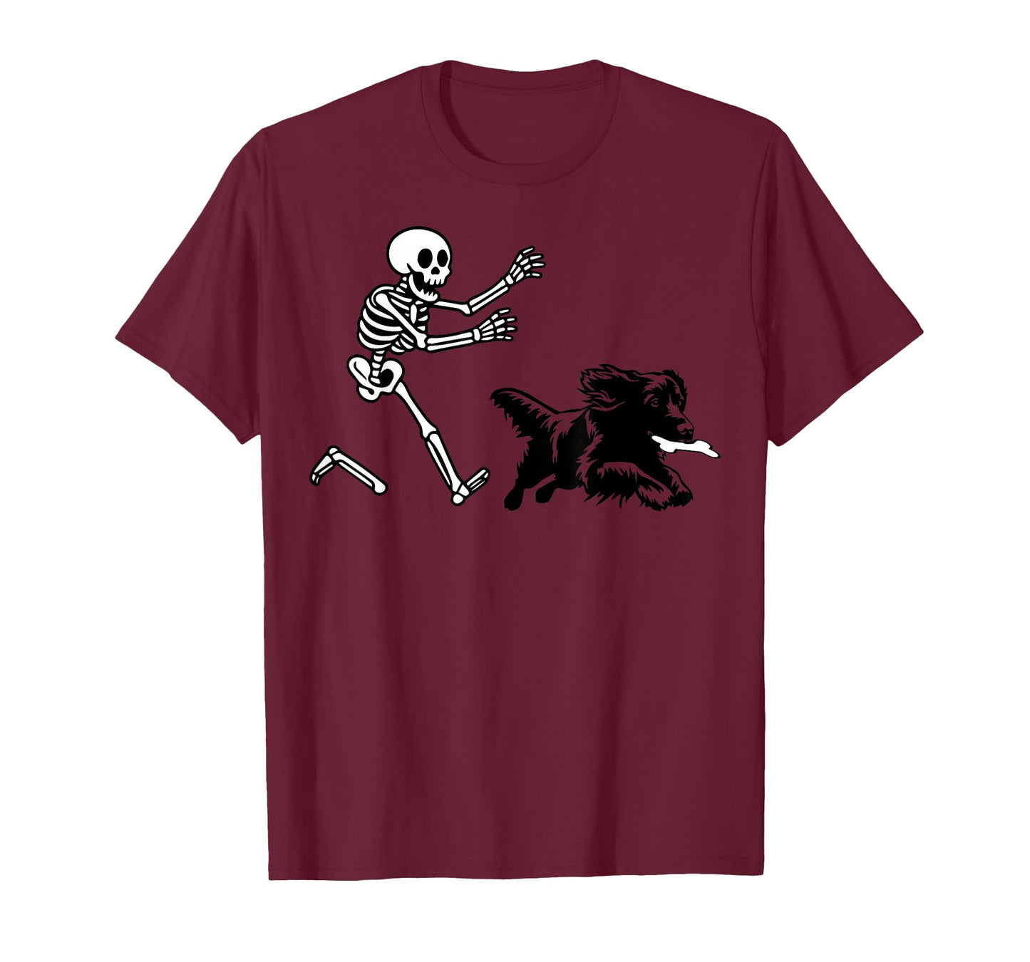 Funny Boykin Spaniel Running Skeleton Halloween T-Shirt