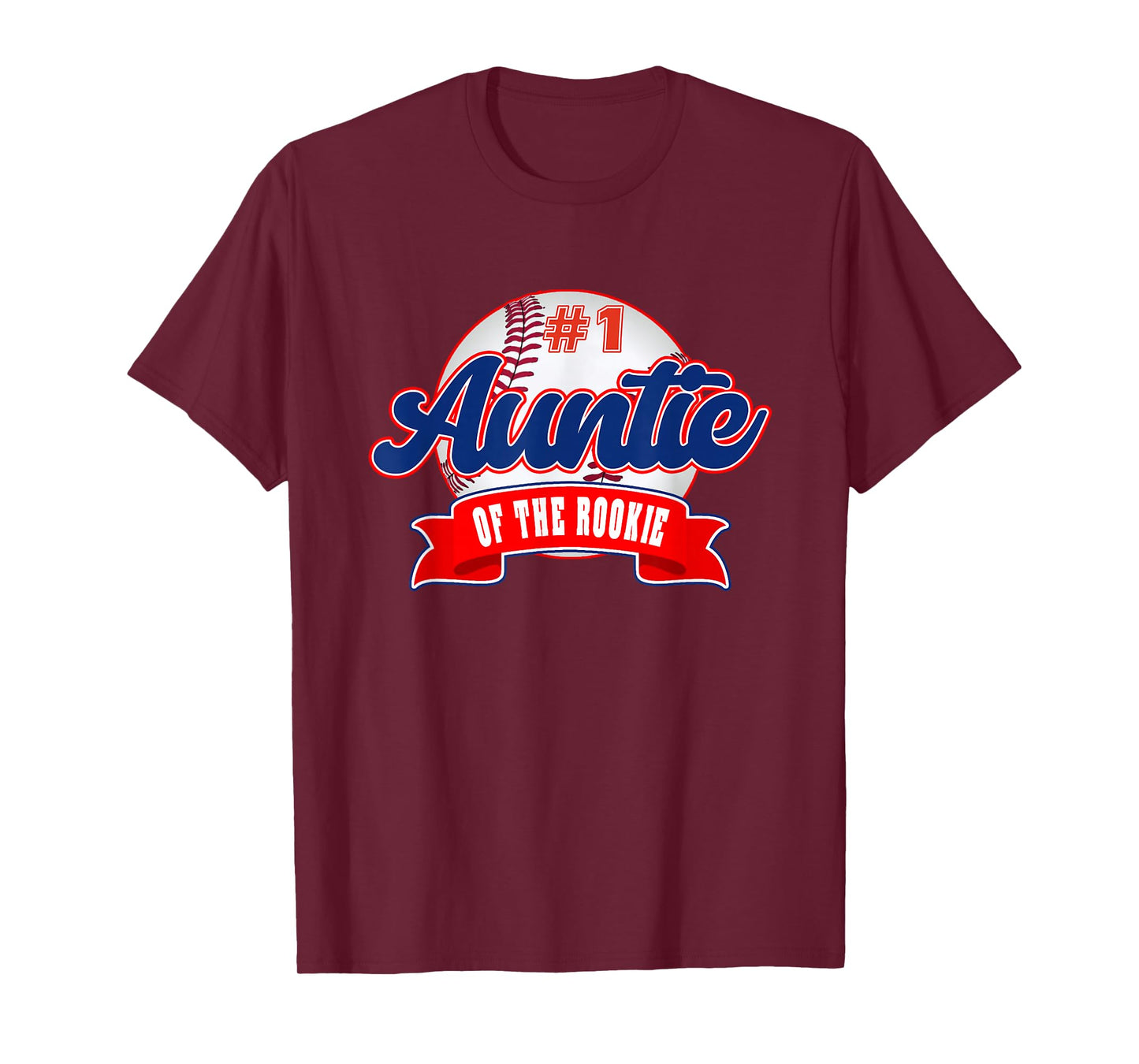 Auntie Rookie of Year 1st Birthday Baseball Theme Matching T-Shirt