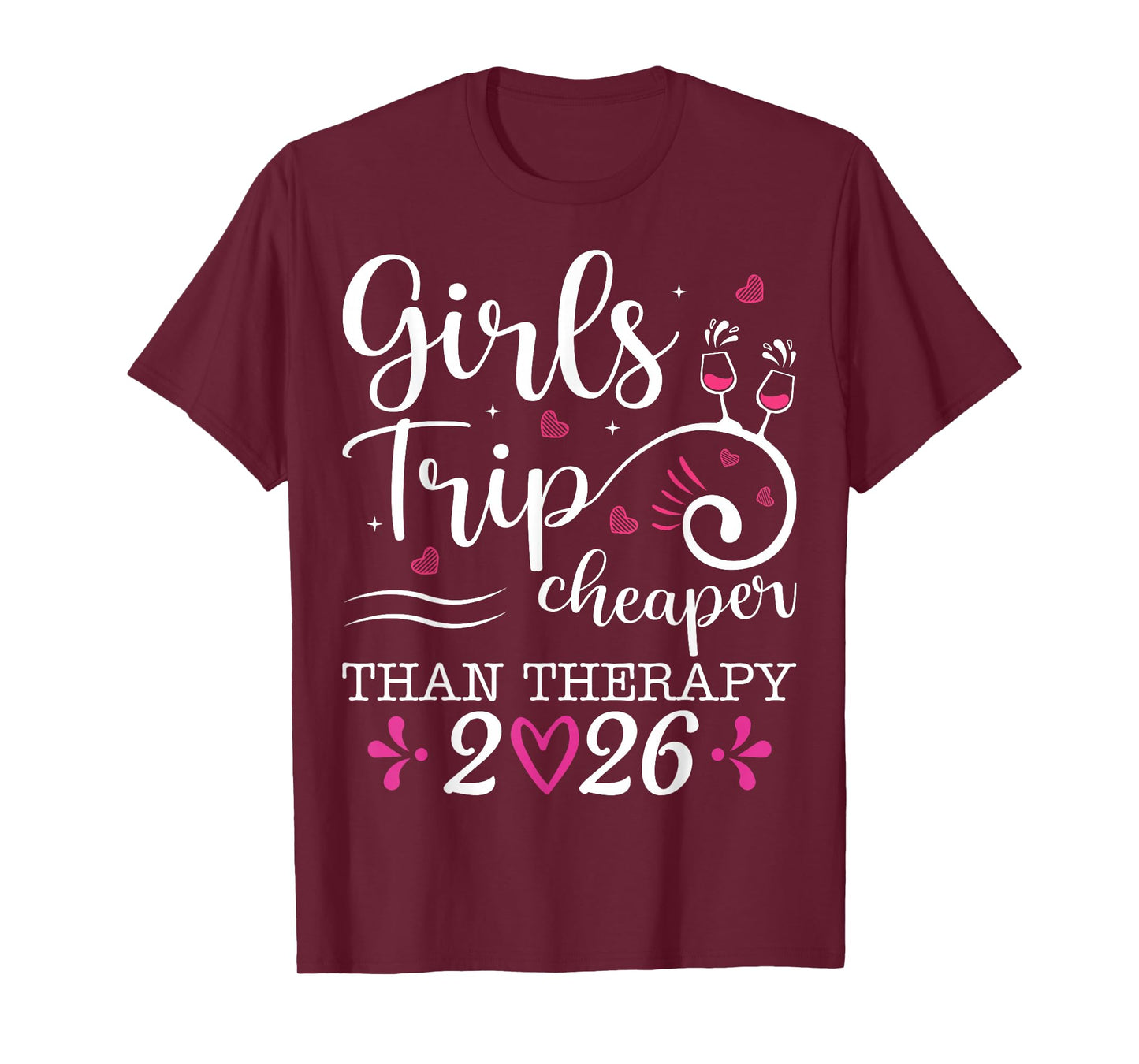 Girl's Trip 2026 Family Matching Weekend Vacay Lover Road T-Shirt