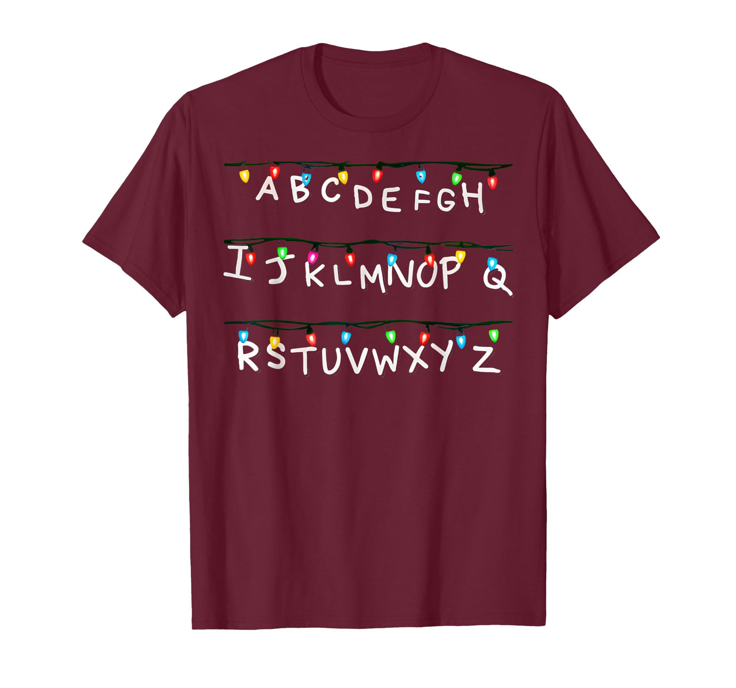 Stranger Wall Alphabet Lights Funny Spooky Back to School T-Shirt