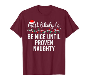 Most Likely to Christmas Shirt Matching Family Pajamas Funny T-Shirt