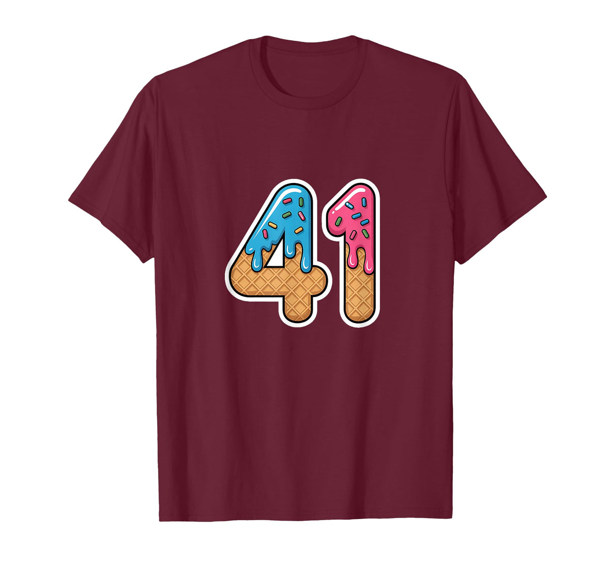 Funny 41 4 1 Drippy Ice Cream Sprinkles 41 T-Shirt